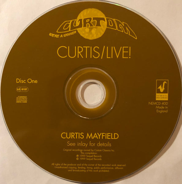 Curtis Mayfield : Curtis/Live! / Curtis In Chicago (CD, Album, RE, RM + CD, Album, RE, RM + Comp)