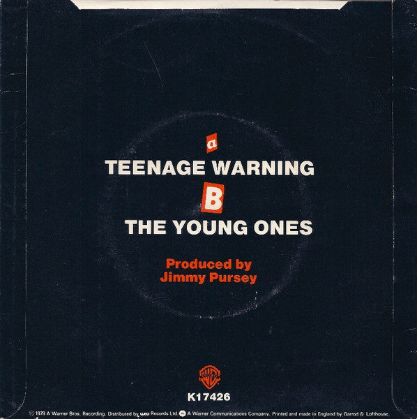 Angelic Upstarts : Teenage Warning (7", Single, Pus)