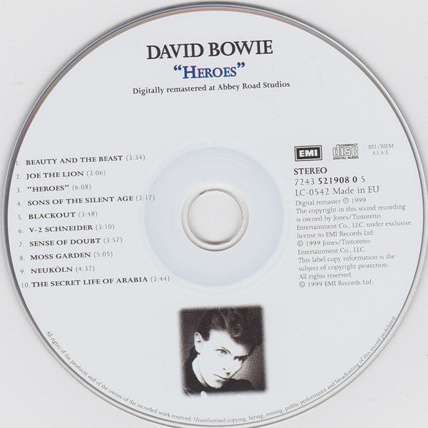 David Bowie : "Heroes" (CD, Album, Enh, RE, RM)