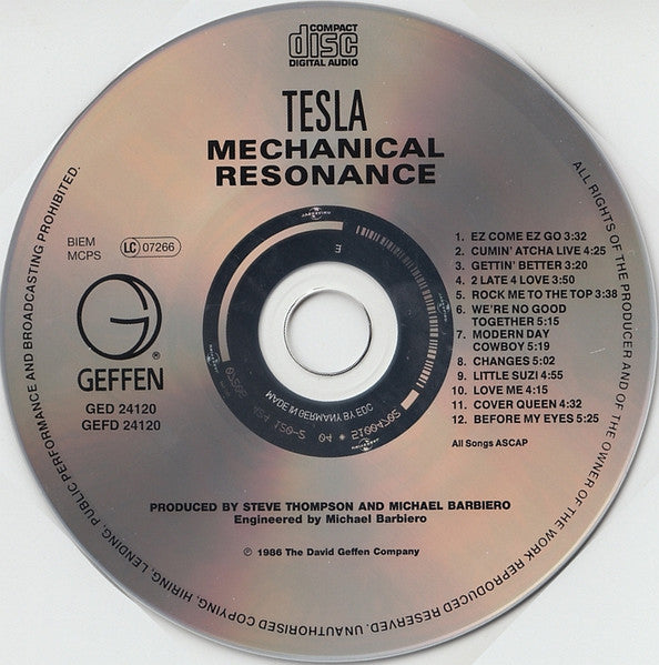 Tesla : Mechanical Resonance (CD, Album, RP)