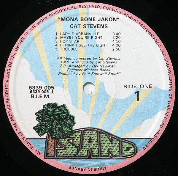 Cat Stevens : Mona Bone Jakon (LP, Album, RP)