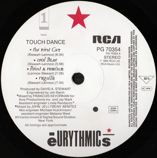 Eurythmics : Touch Dance (LP, Album, RC )