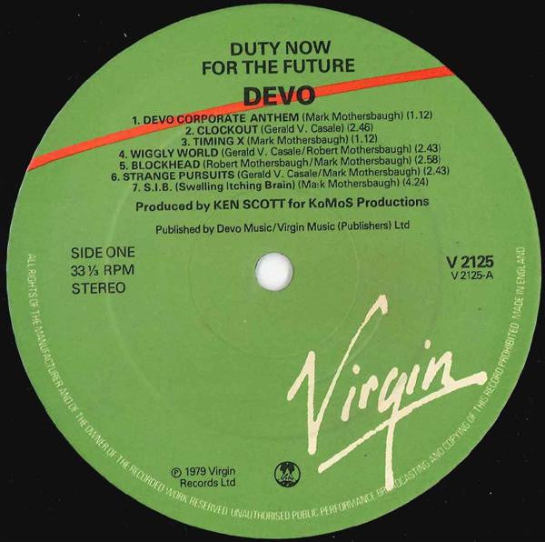 Devo : Duty Now For The Future (LP, Album)