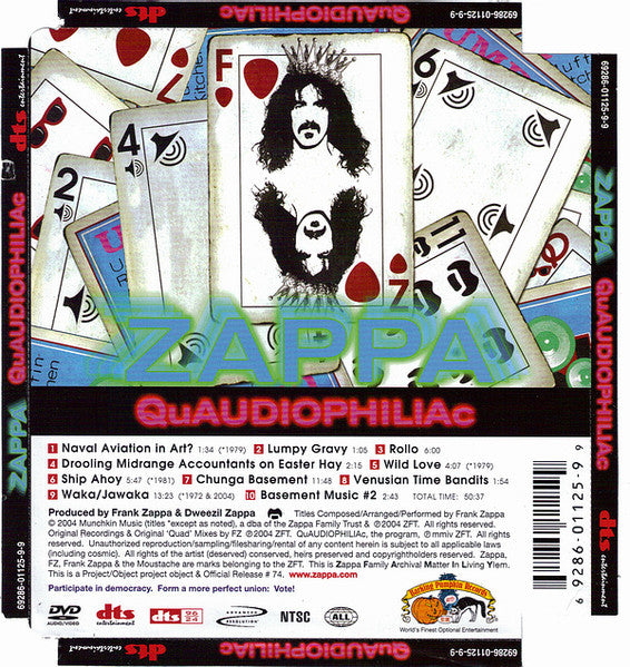 Frank Zappa : QuAUDIOPHILIAc (DVD-A, Album, Multichannel, NTSC, Adv)