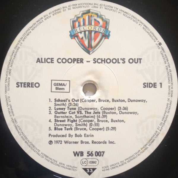 Alice Cooper : School's Out (LP, Album)