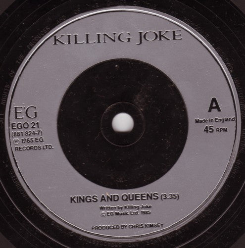 Killing Joke : Kings And Queens (7", Single)