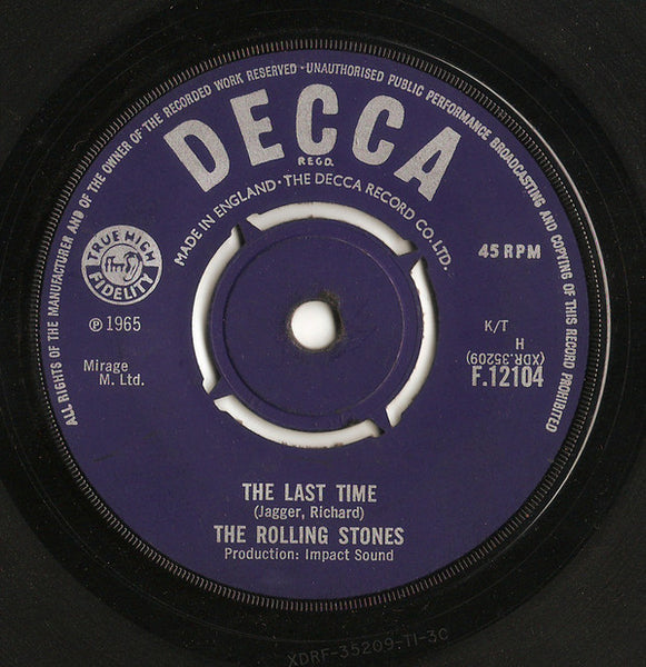 The Rolling Stones : The Last Time (7", Single, Pus)