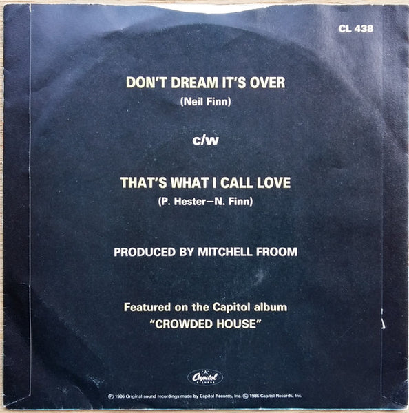 Crowded House : Don't Dream It's Over (7", Single)