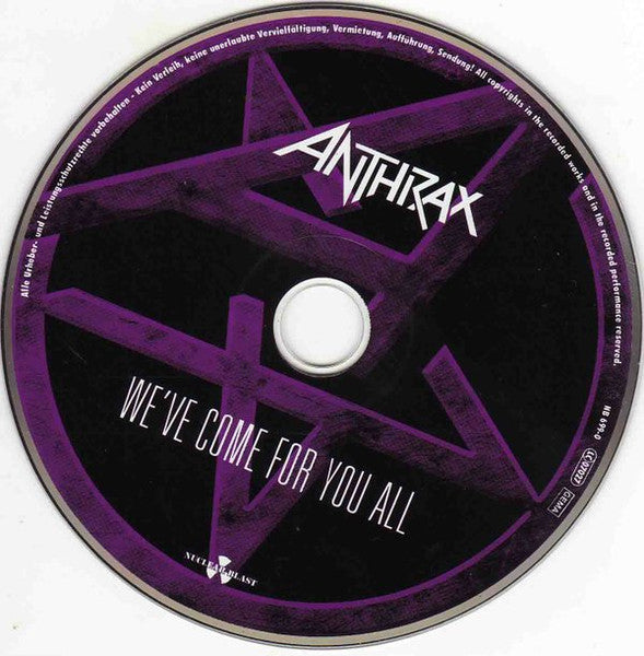 Anthrax : We've Come For You All (CD, Album, Ltd, Dig)