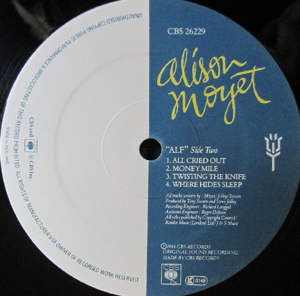 Alison Moyet : Alf (LP, Album, Blu)