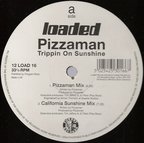 Pizzaman : Trippin On Sunshine (12", Single)