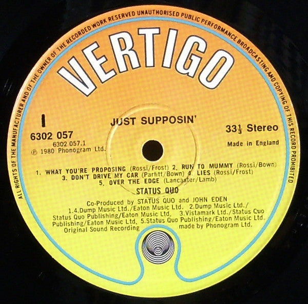 Status Quo : Just Supposin'... (LP, Album)