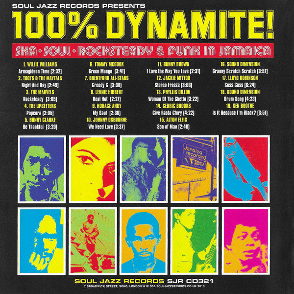 Various : 100% Dynamite! Ska, Soul, Rocksteady & Funk in Jamaica  (CD, Comp, RE)