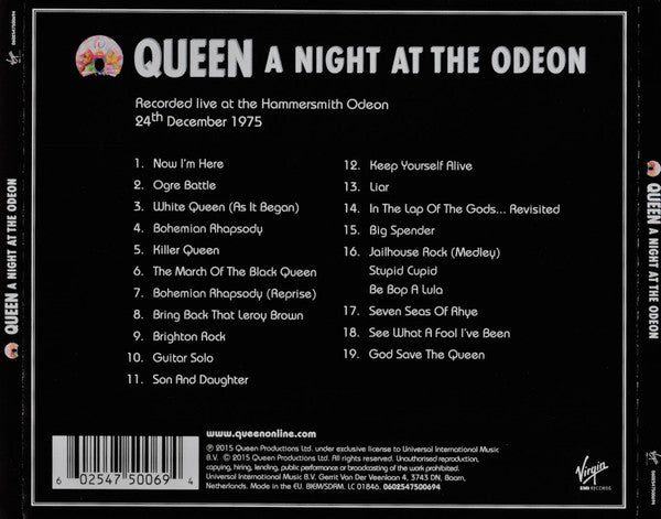 Queen : A Night At The Odeon (CD, Album)