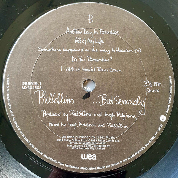 Phil Collins : ...But Seriously (LP, Album)