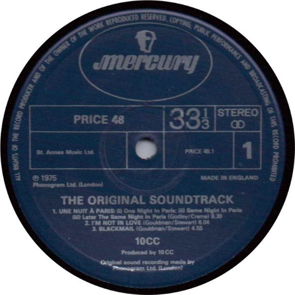 10cc : The Original Soundtrack (LP, Album, RE)