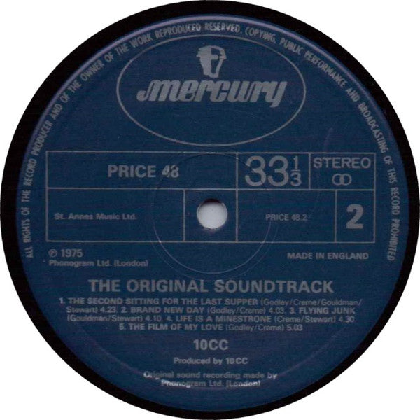 10cc : The Original Soundtrack (LP, Album, RE)