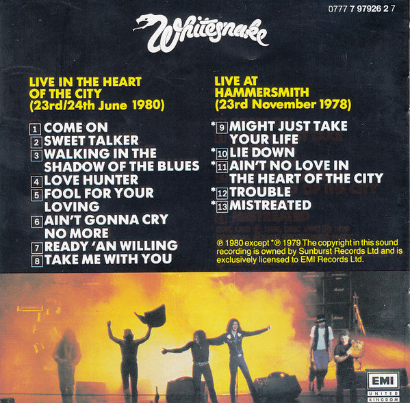 Whitesnake : Live....In The Heart Of The City (CD, Album, RE, RP)