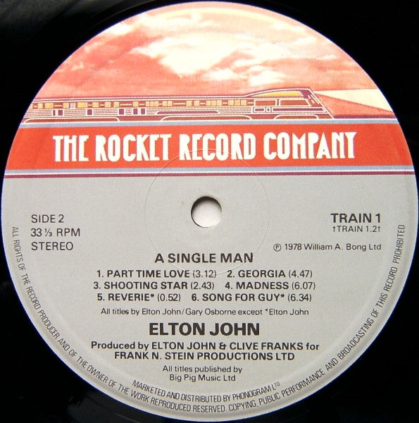 Elton John : A Single Man (LP, Album, Gat)