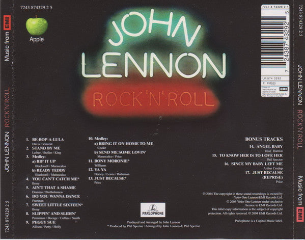 John Lennon : Rock 'N' Roll (CD, Album, RE, RM)