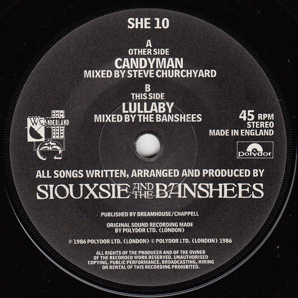 Siouxsie And The Banshees* : Candyman (7", Single, Pap)