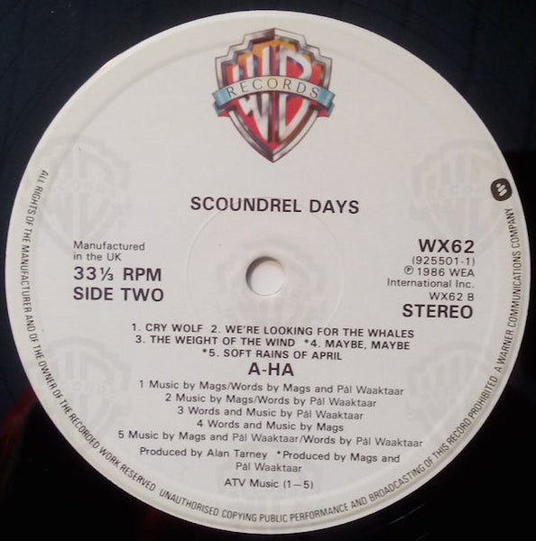 a-ha : Scoundrel Days (LP, Album, Emb)