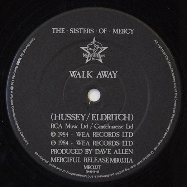 The Sisters Of Mercy : Walk Away (12", Single, Dam)