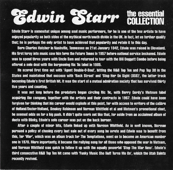 Edwin Starr : The Essential Collection (CD, Comp)