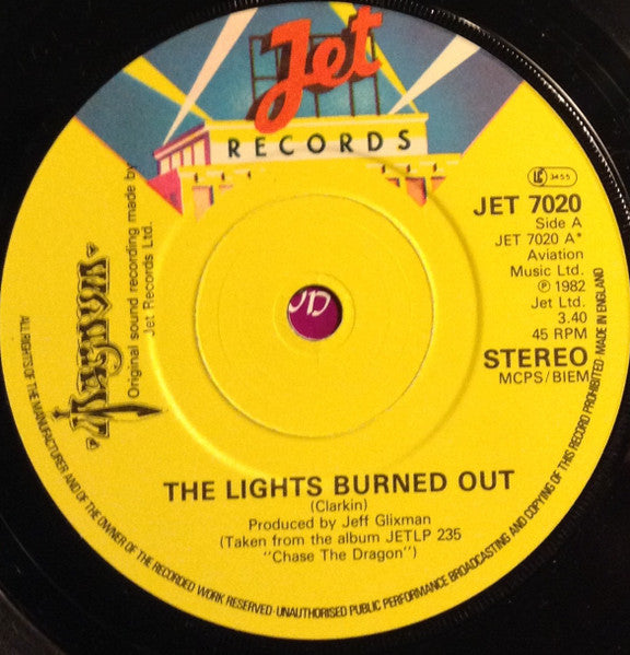 Magnum (3) : The Lights Burned Out (7", Single)