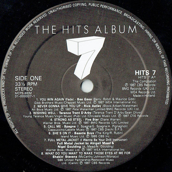 Various : The Hits Album 7 (2xLP, Comp)