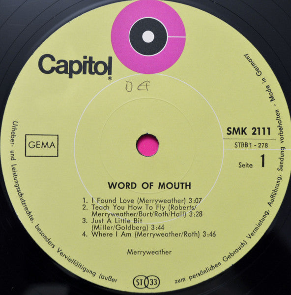 Merryweather* : Word Of Mouth (2xLP, Album)