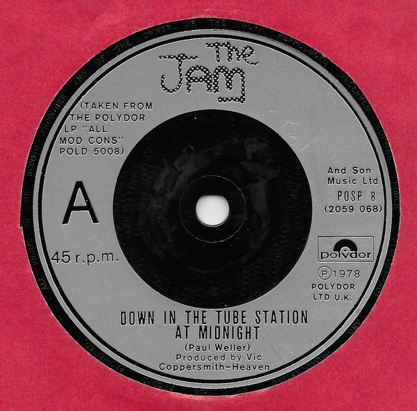 The Jam : Down In The Tube Station At Midnight (7")