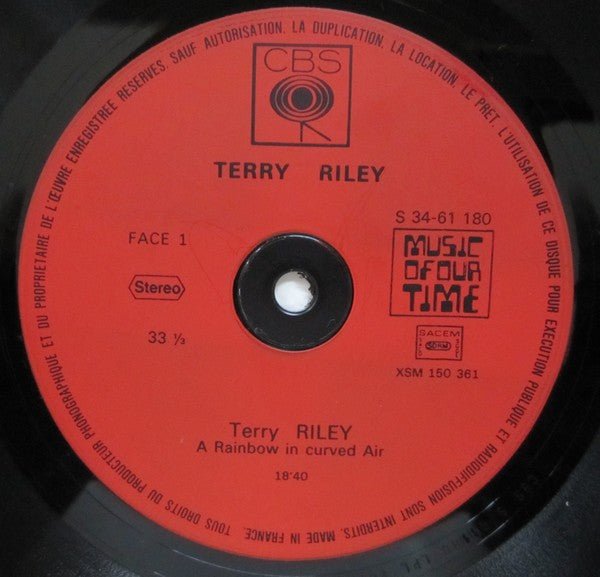 Terry Riley : A Rainbow In Curved Air (LP, Album)