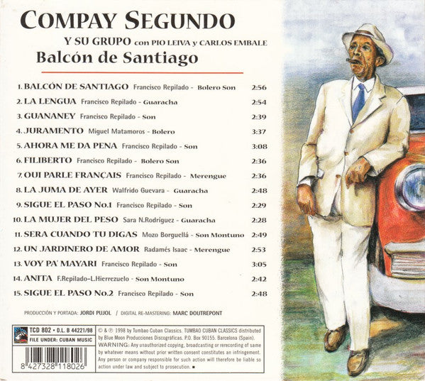 Compay Segundo Y Su Grupo : Balcón De Santiago  (CD, Comp, RE, RM, Dig)