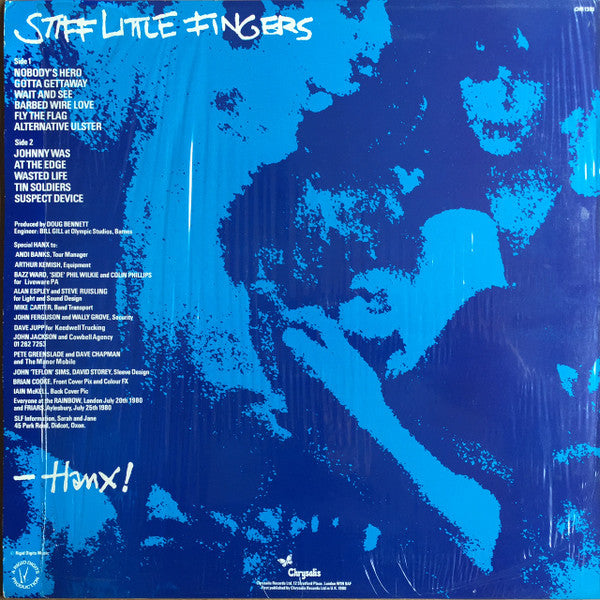 Stiff Little Fingers : Hanx! (LP, Album)