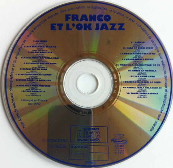 Franco Et L'OK Jazz* : Merveilles Du Passé (1958 1962) Volume II (CD, Comp)