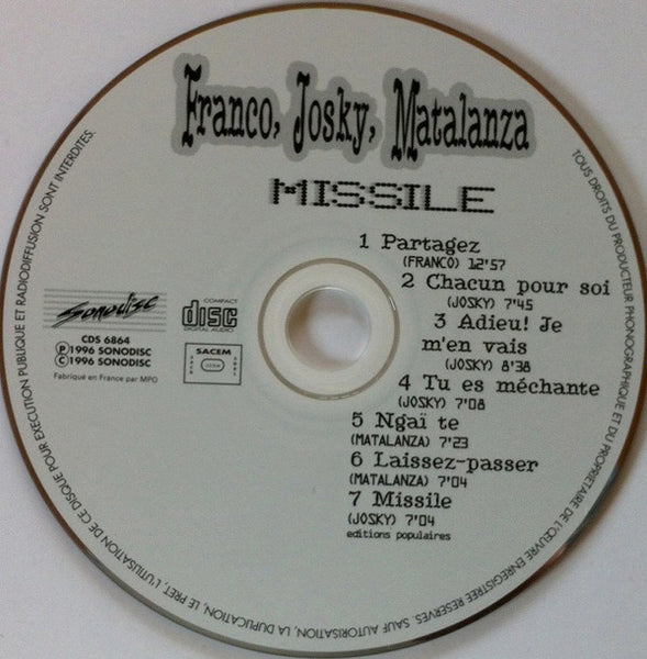 Franco, Josky*, Matalanza* Du T.P. OK Jazz* : A Paris 1983 Missile (CD, RE)