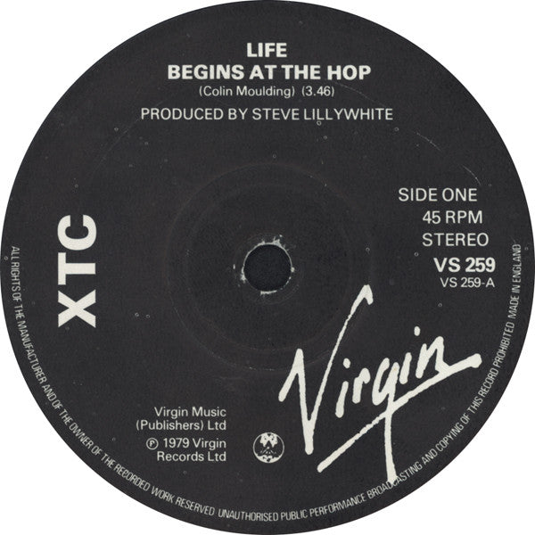 XTC : Life Begins At The Hop (7", Single)