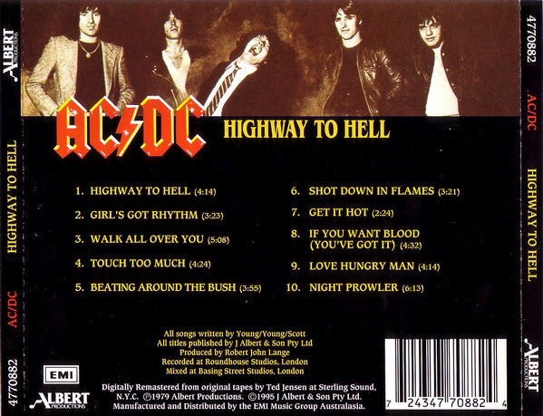 AC/DC : Highway To Hell (CD, Album, RE, RM)