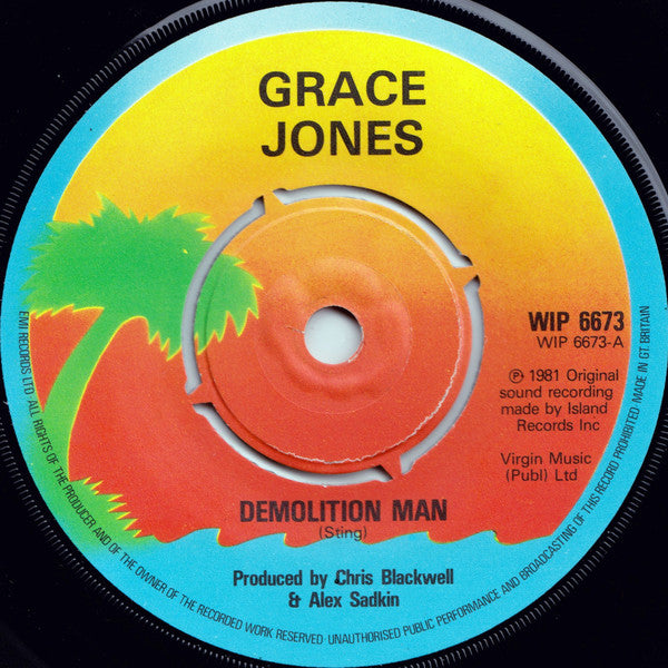 Grace Jones : Demolition Man (7")