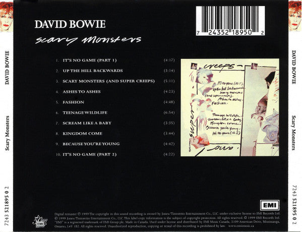 David Bowie : Scary Monsters (CD, Album, Enh, RE, RM)