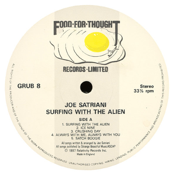 Joe Satriani : Surfing With The Alien (LP, Album)