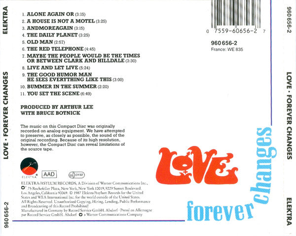 Love : Forever Changes (CD, Album, RE)