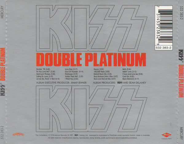 Kiss : Double Platinum (CD, Comp, RE, RM)