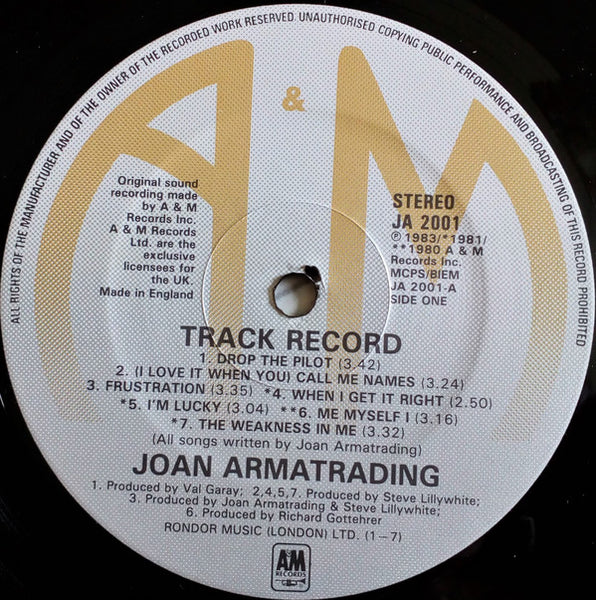 Joan Armatrading : Track Record (LP, Comp, CBS)