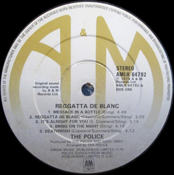 The Police : Reggatta De Blanc (LP, Album)