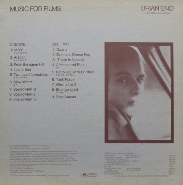 Brian Eno : Music For Films (LP, Album)