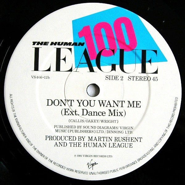 The Human League : Don't You Want Me (12", Single)