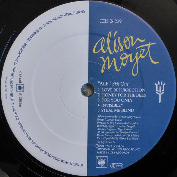 Alison Moyet : Alf (LP, Album, Blu)