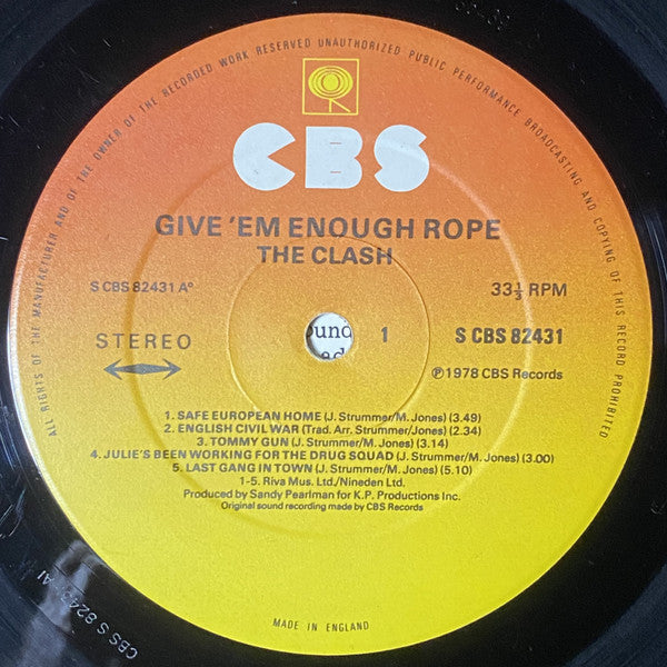 The Clash : Give 'Em Enough Rope (LP, Album)